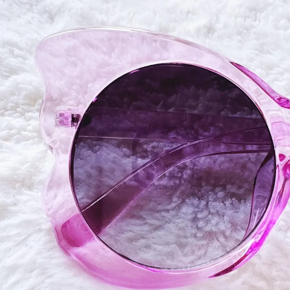 Eliza Dark Pink Butterfly-shaped Sunglasses